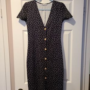 NWOT ZARA Polka dot midi dress.